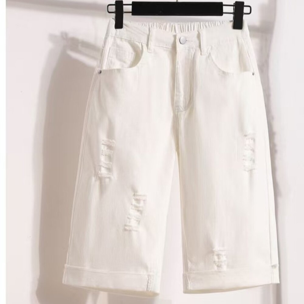 Off-white cropped jeans